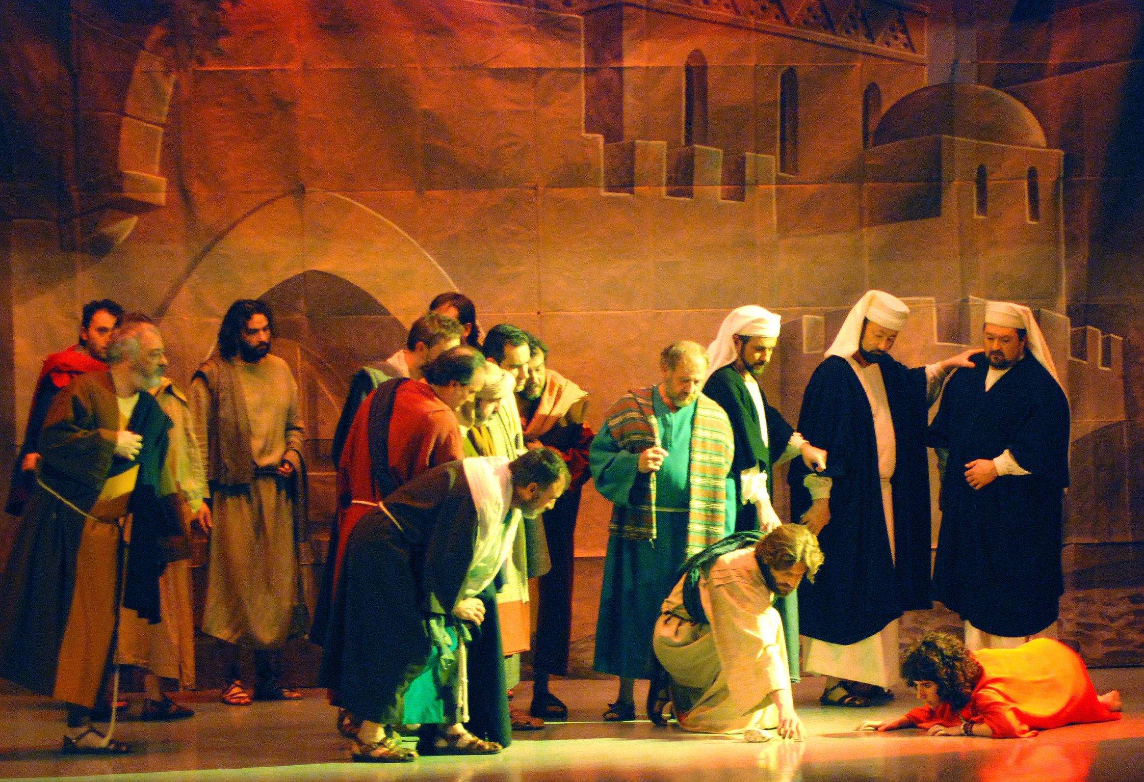 Interpretación de La Pasión en Salesianos. Foto Carlos Jalle