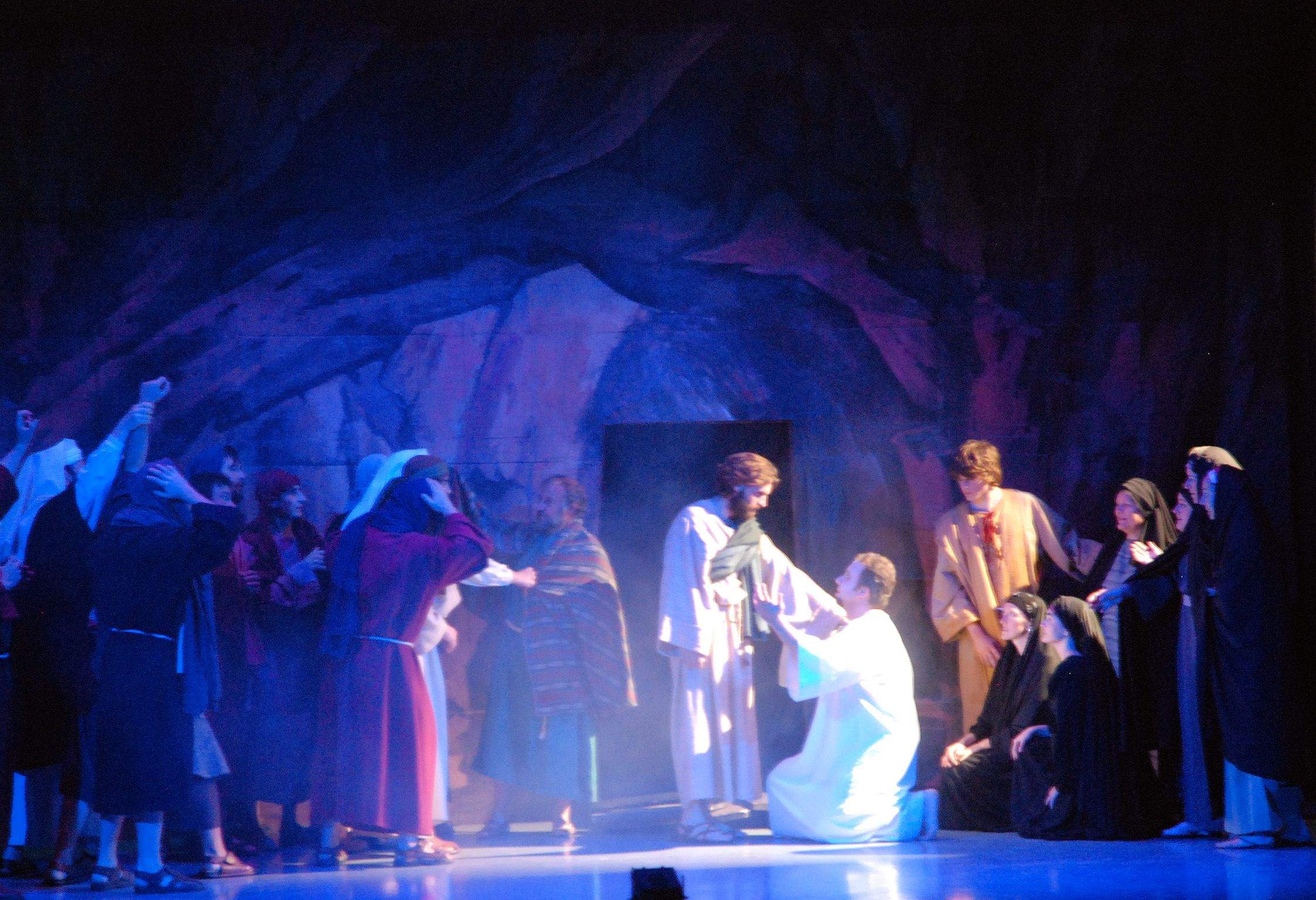 Interpretación de La Pasión en Salesianos. Foto Carlos Jalle