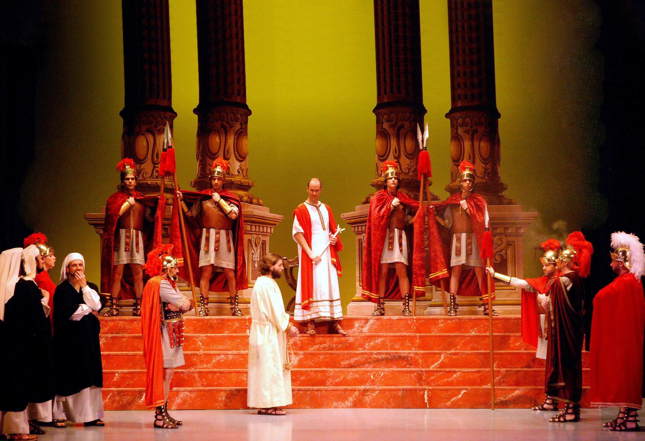 Interpretación de La Pasión en Salesianos. Foto Carlos Jalle