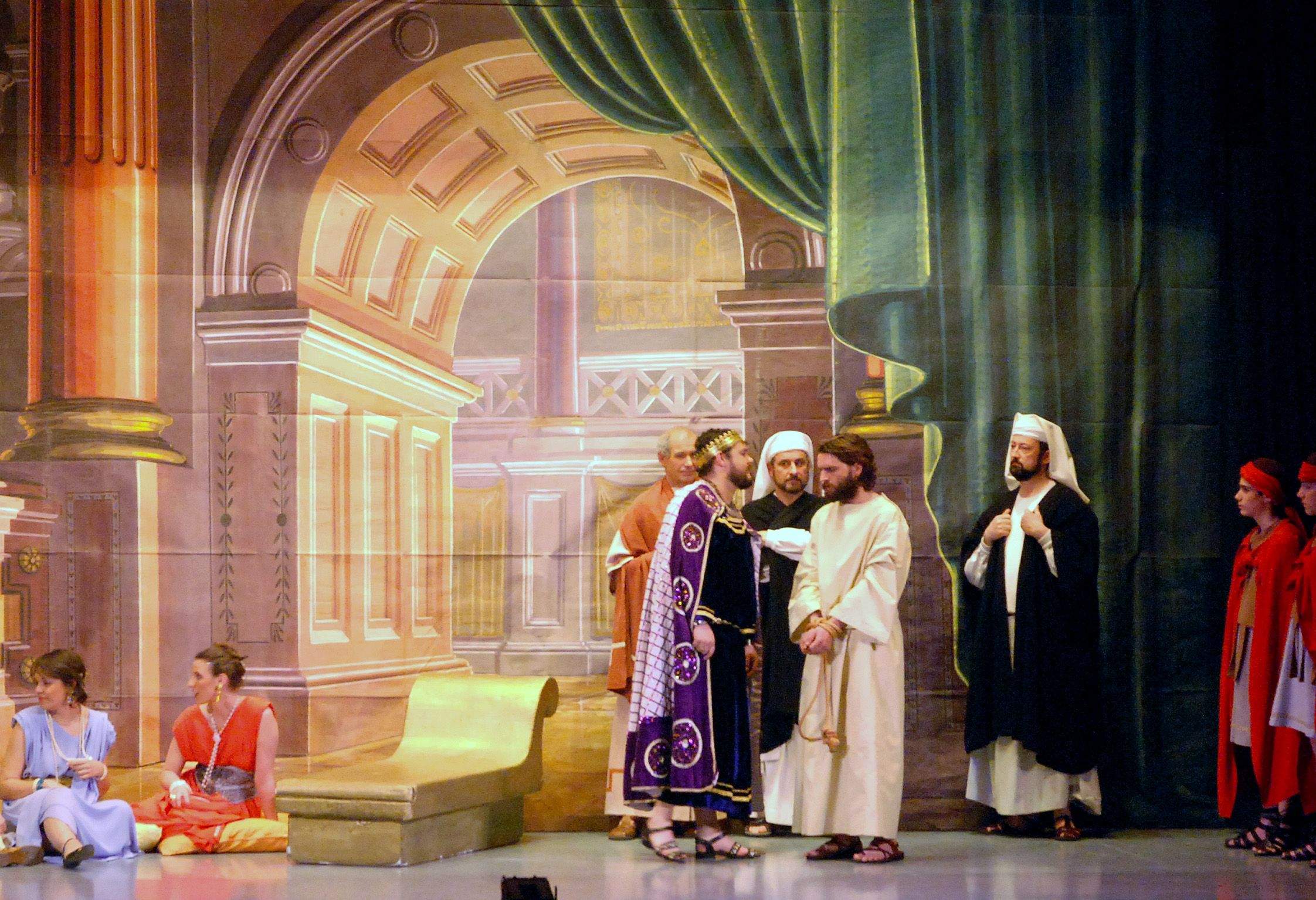 Interpretación de La Pasión en Salesianos. Foto Carlos Jalle