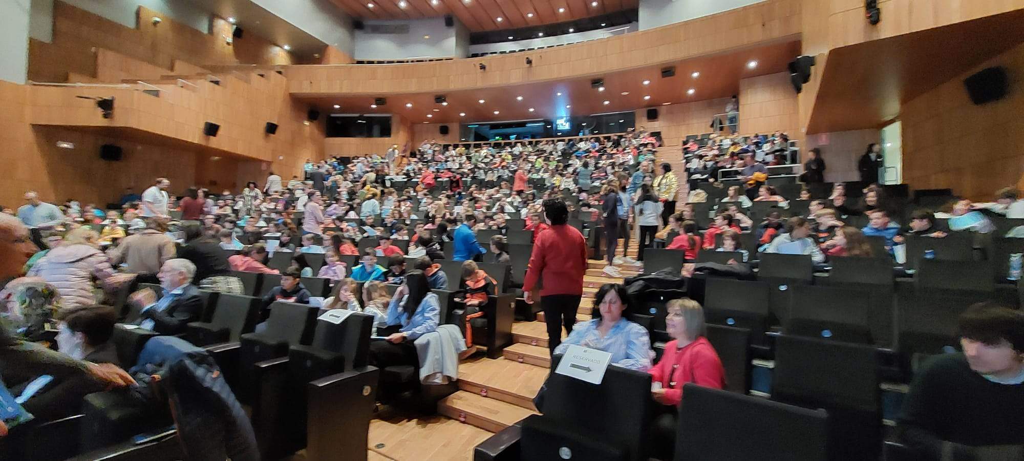 Palacio de Congresos esta mañana con la Ciudad de las Niñas y los Niños