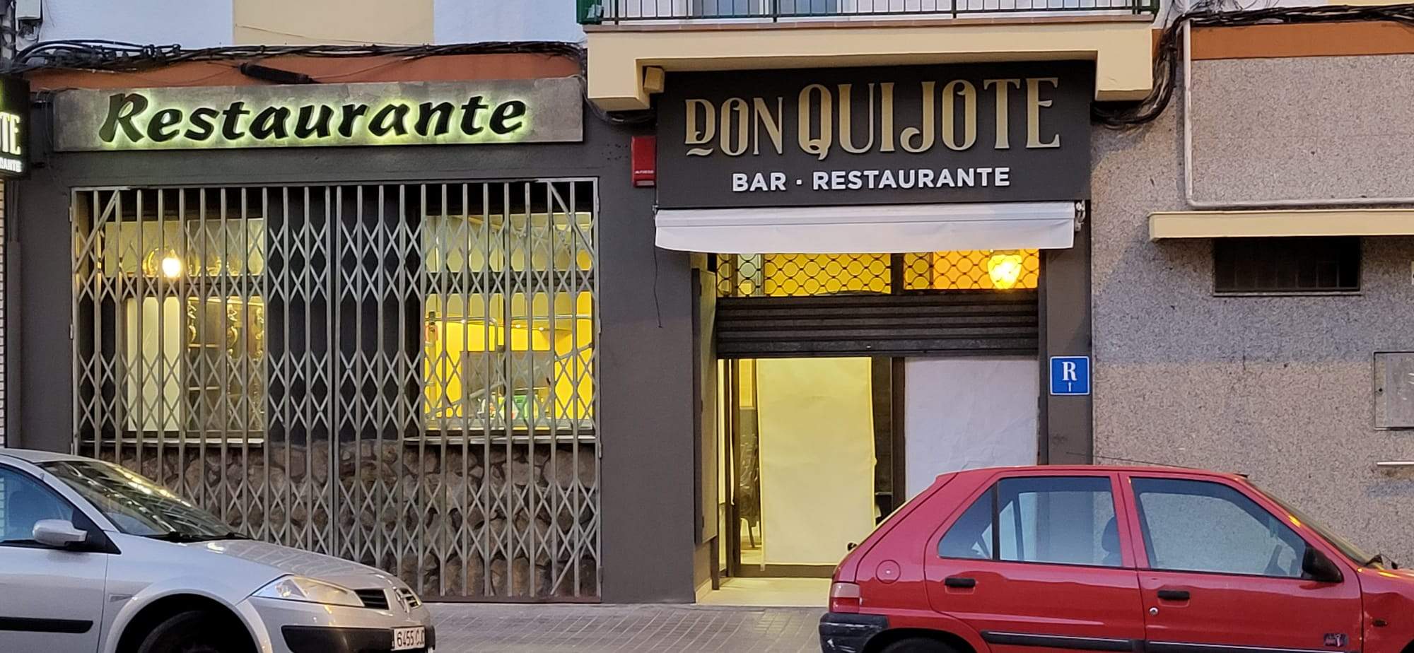 Don Quijote, en la plaza Unidad Nacional