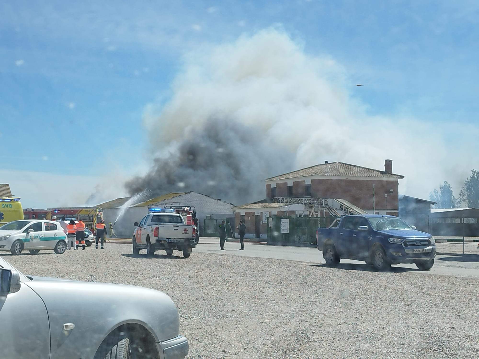 Incendio en la deshidratadora de Lanaja