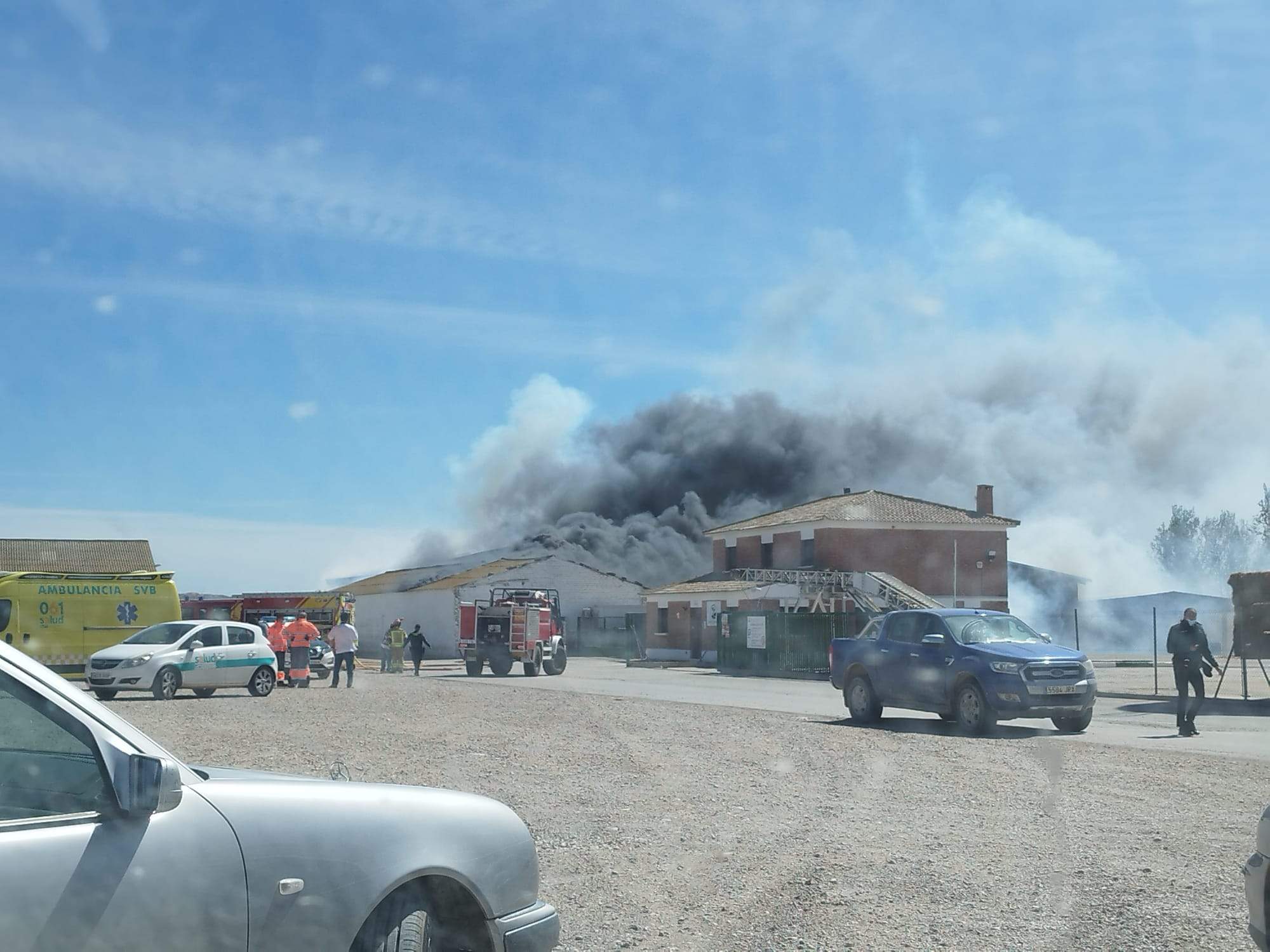 Incendio de la deshidratadora de Lanaja