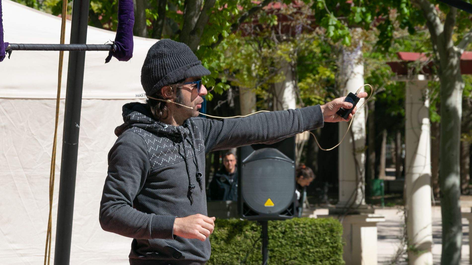 Javichu. Día Mundial del Circo en Huesca. Foto Estela Alcay