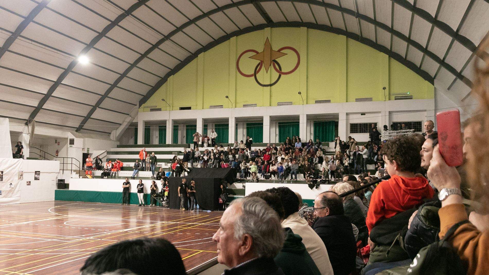 Imágenes de la exhibición del Club Patín Huesca. Foto Estela Alcay