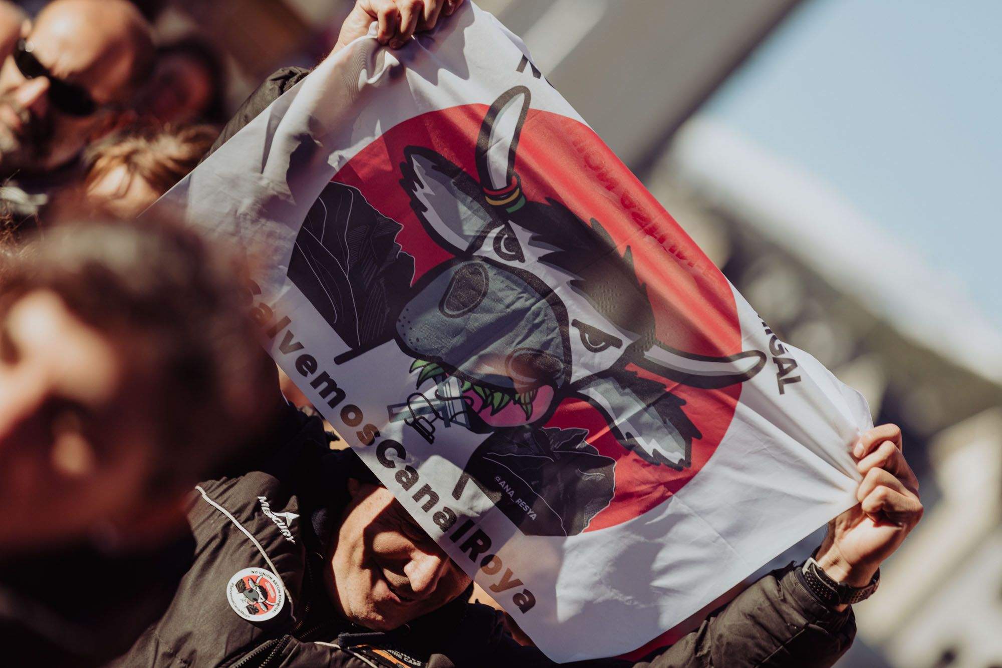 Manifestación celebrada en Jaca en contra de la unión de estaciones por Canal Roya. Foto: Ojos Pirenaicos