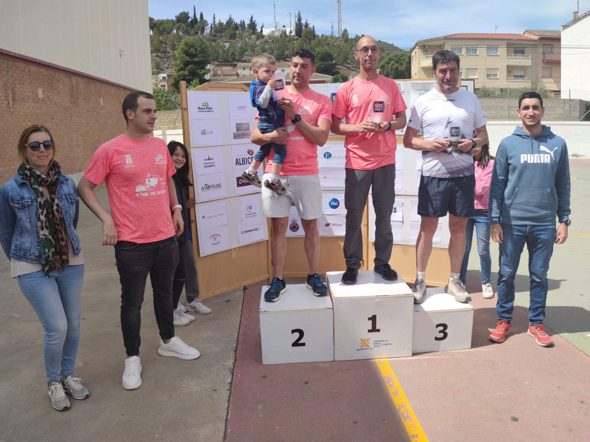 Podio de la modalidad larga masculina de la  Copa Trail