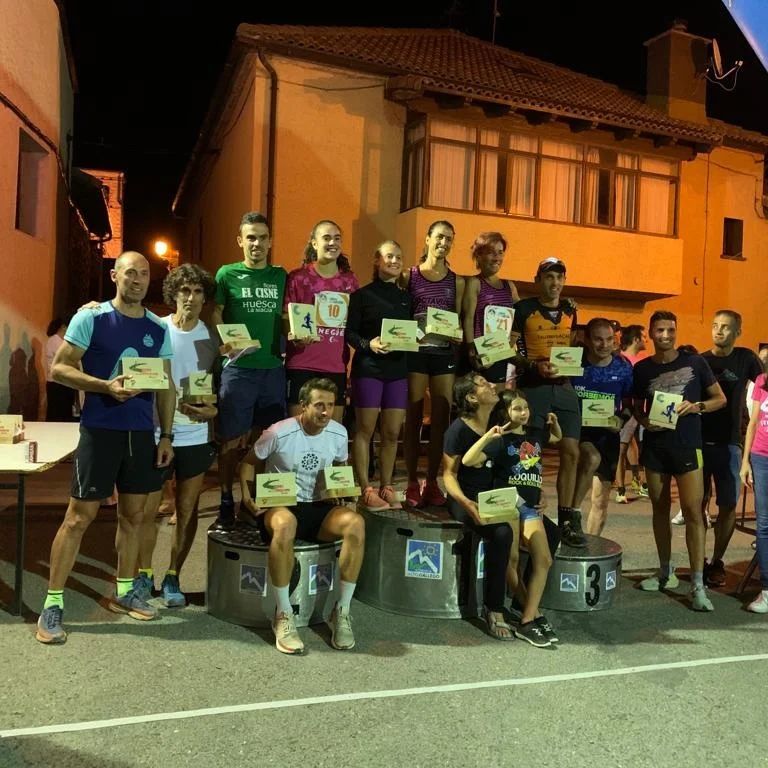 Podio de ganadores. Foto Deporte Cantera Sabiñánigo