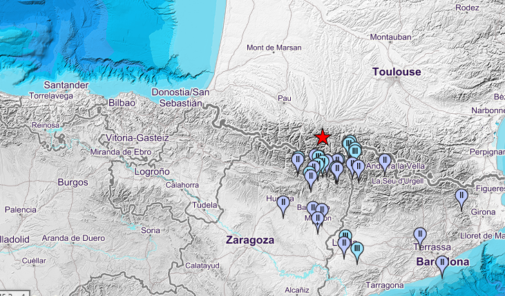 Un terremoto se ha producido en Francia y se ha notado en varios puntos de Huesca.