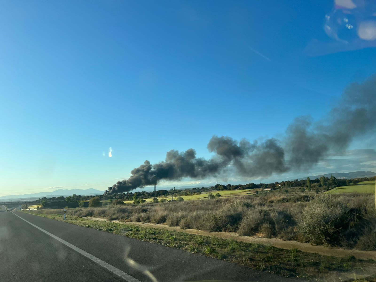 Incendio en una planta de reciclado de una empresa de Monzón 
