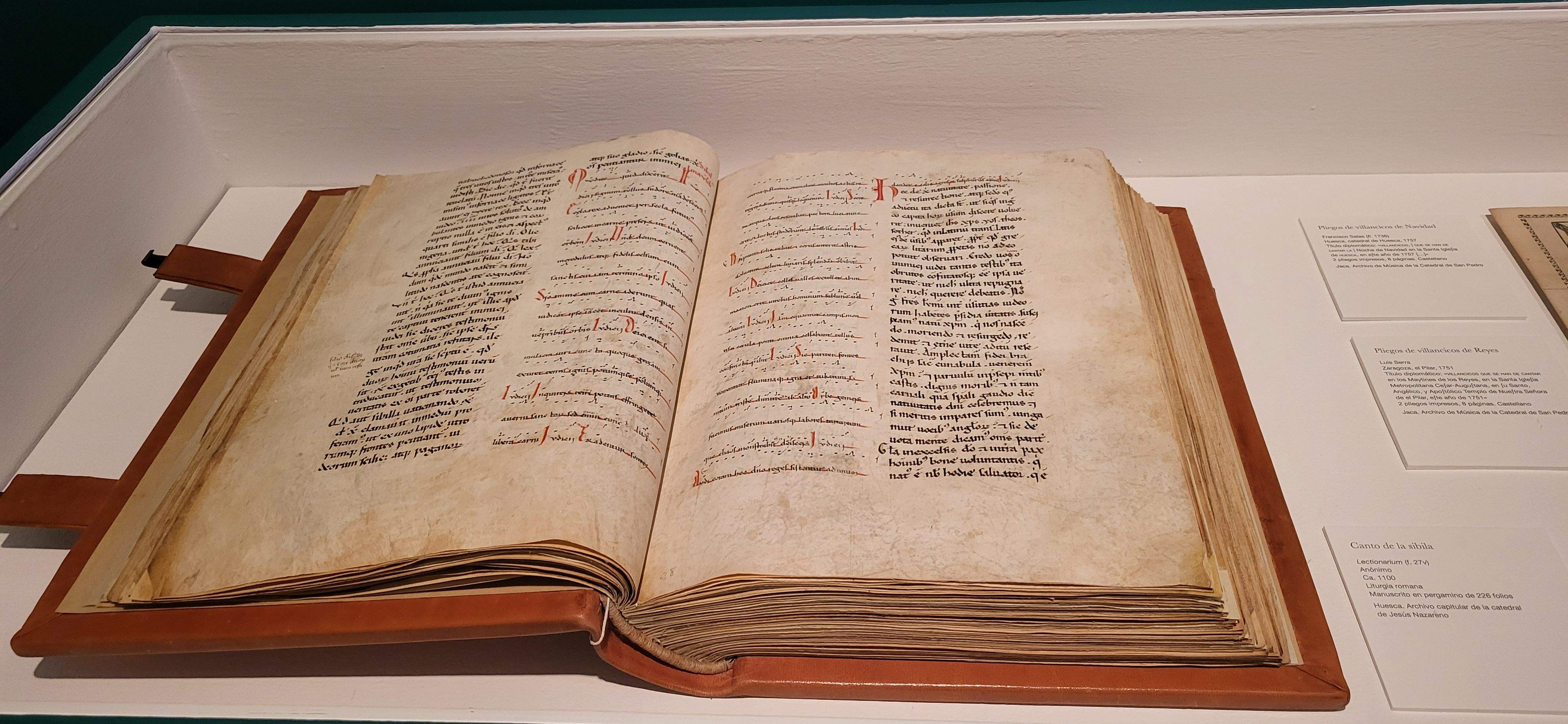 Exposición Patrimonio de la fiesta y la música en Huesca (Siglos XII al XVIII). Foto Myriam Martínez