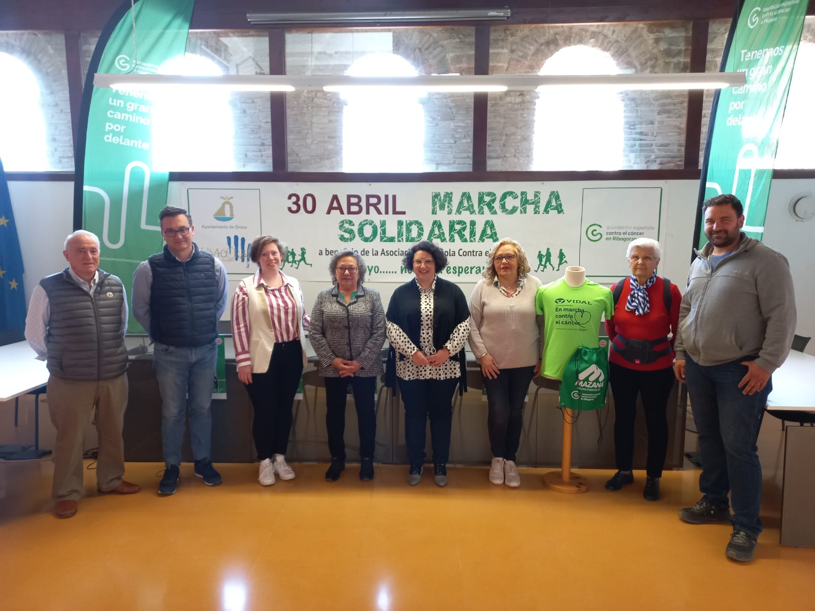 Presentación de la Marcha Solidaria contra el cáncer en Graus este miércoles. Foto: Comarca de Ribagorza
