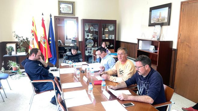 Pleno del Ayuntamiento de Siétamo de esta tarde con el alcalde, José Luis Usé. Foto Ignacio Almudévar Bercero