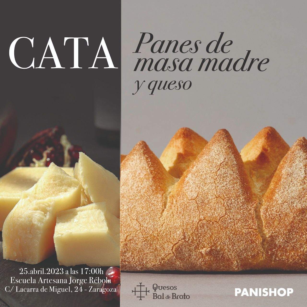 Cata quesos y pan de masa madre de Panishop y Bal de Broto