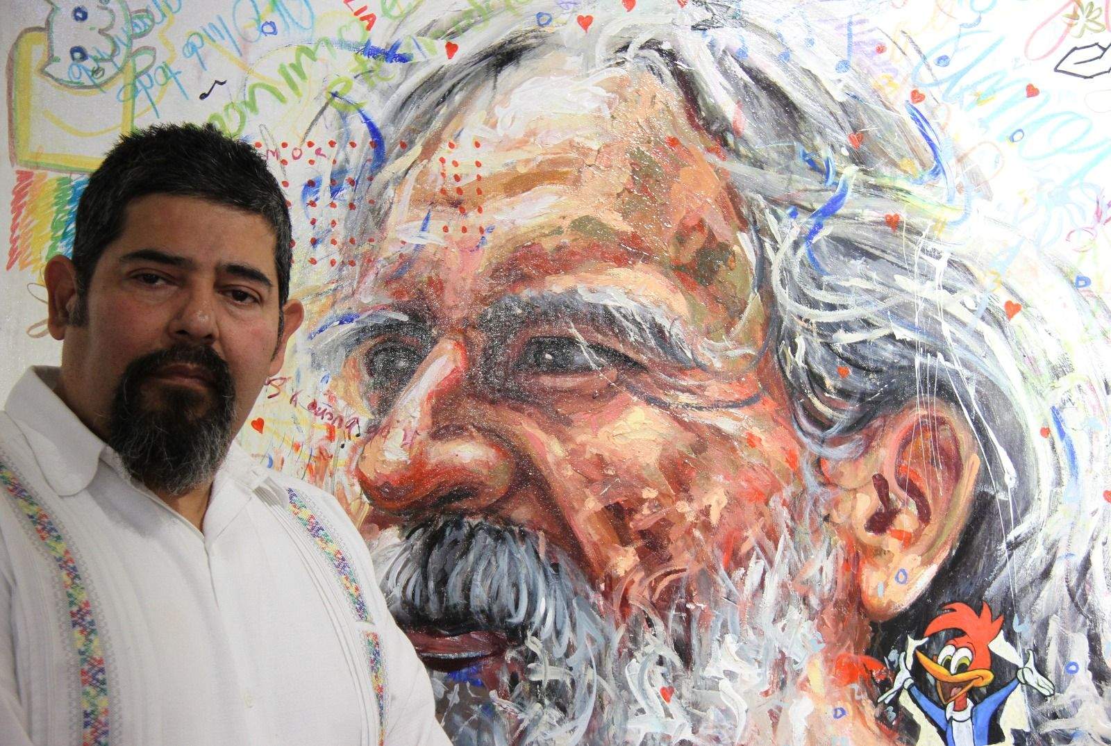 José Luis Malo, muralista mexicano. Foto Carlos Neofato