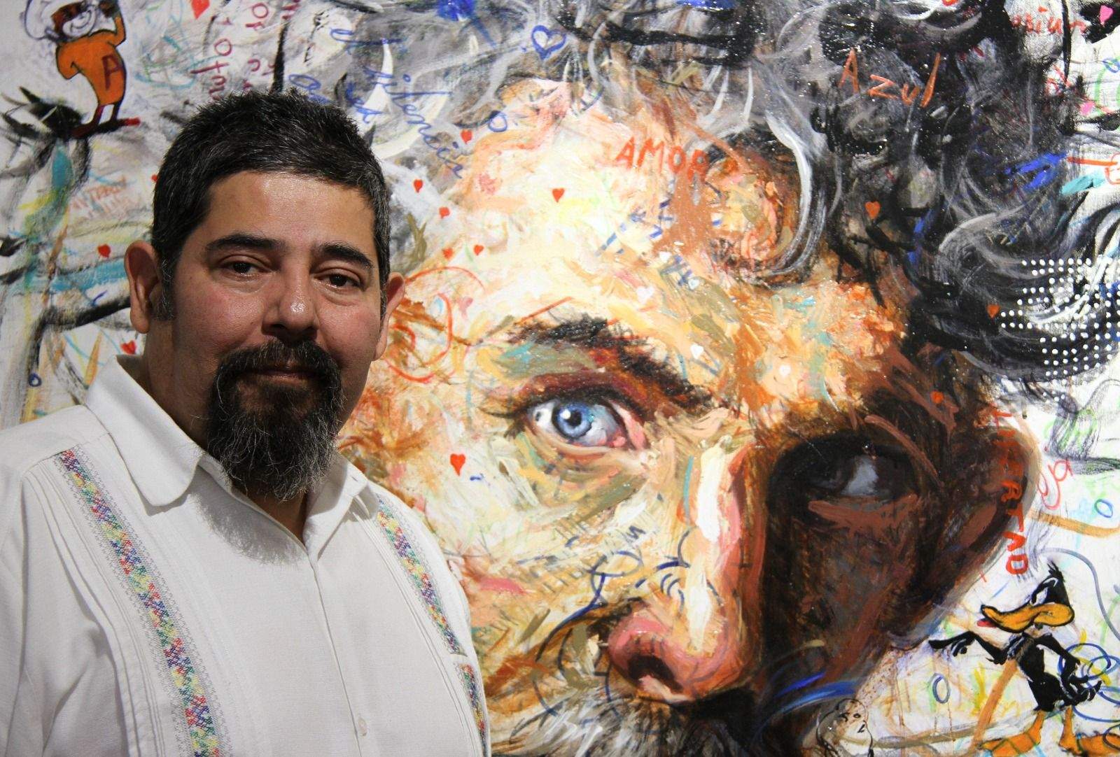 José Luis Malo, muralista mexicano. Foto Carlos Neofato