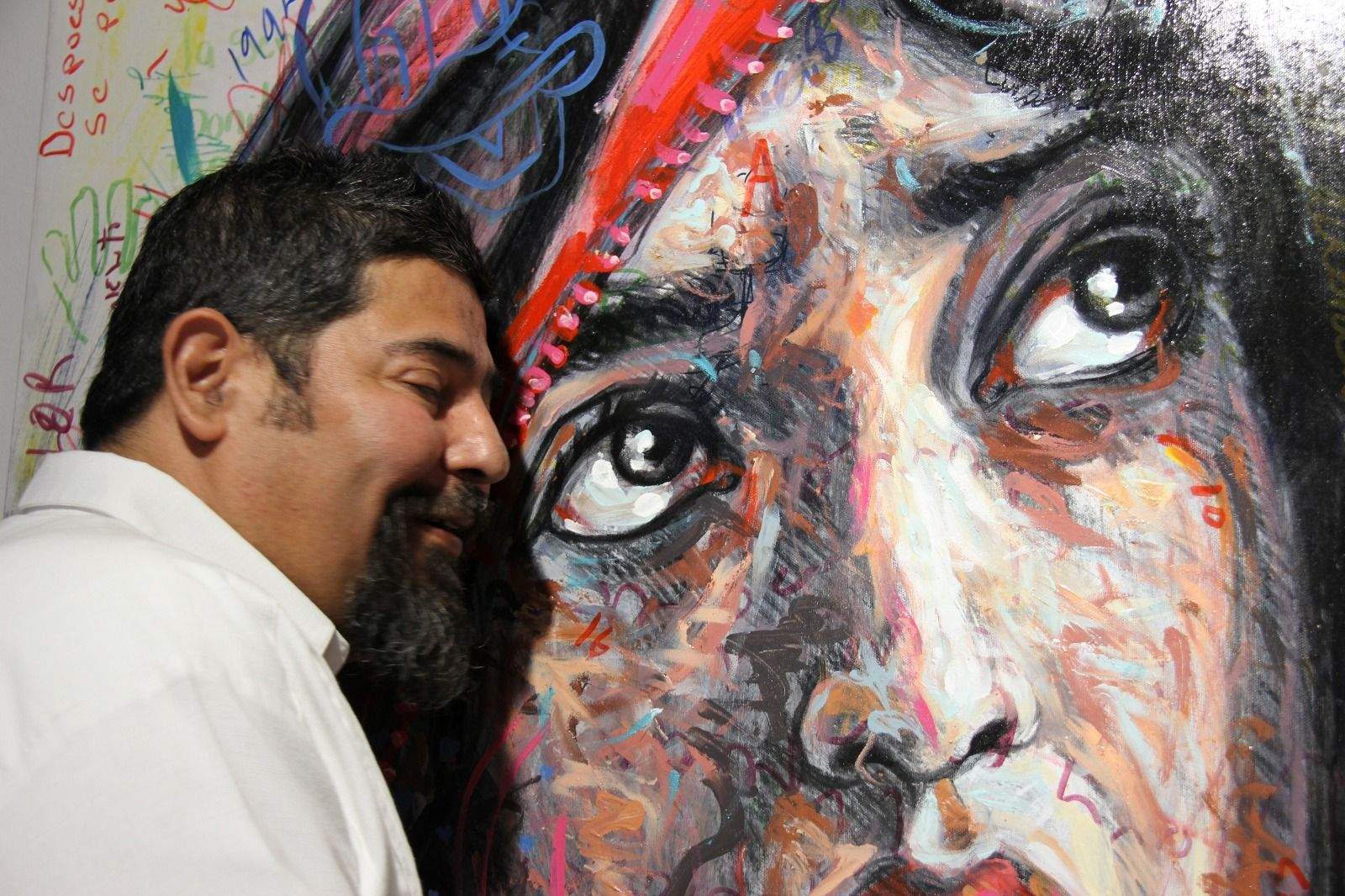 José Luis Malo, muralista mexicano. Foto Carlos Neofato