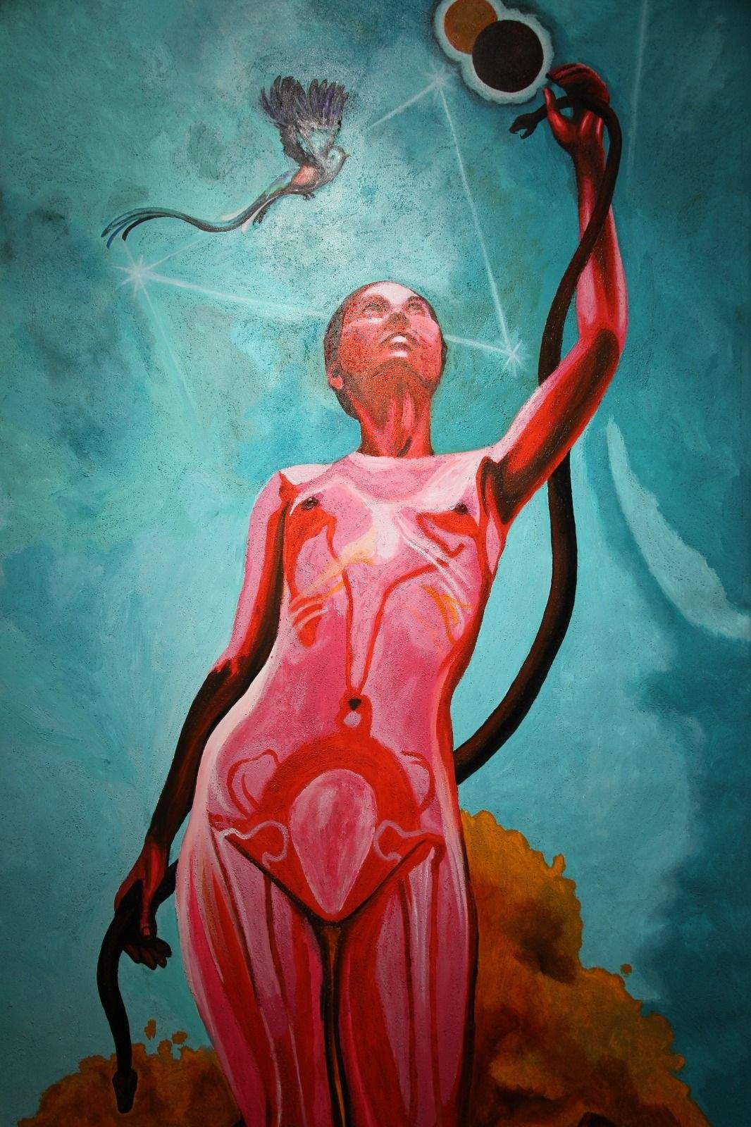 Detalle mural.100 años de muralismo mexicano. Galería IKE´RI   Claudia Ángeles  5. Foto Carlos Neofato