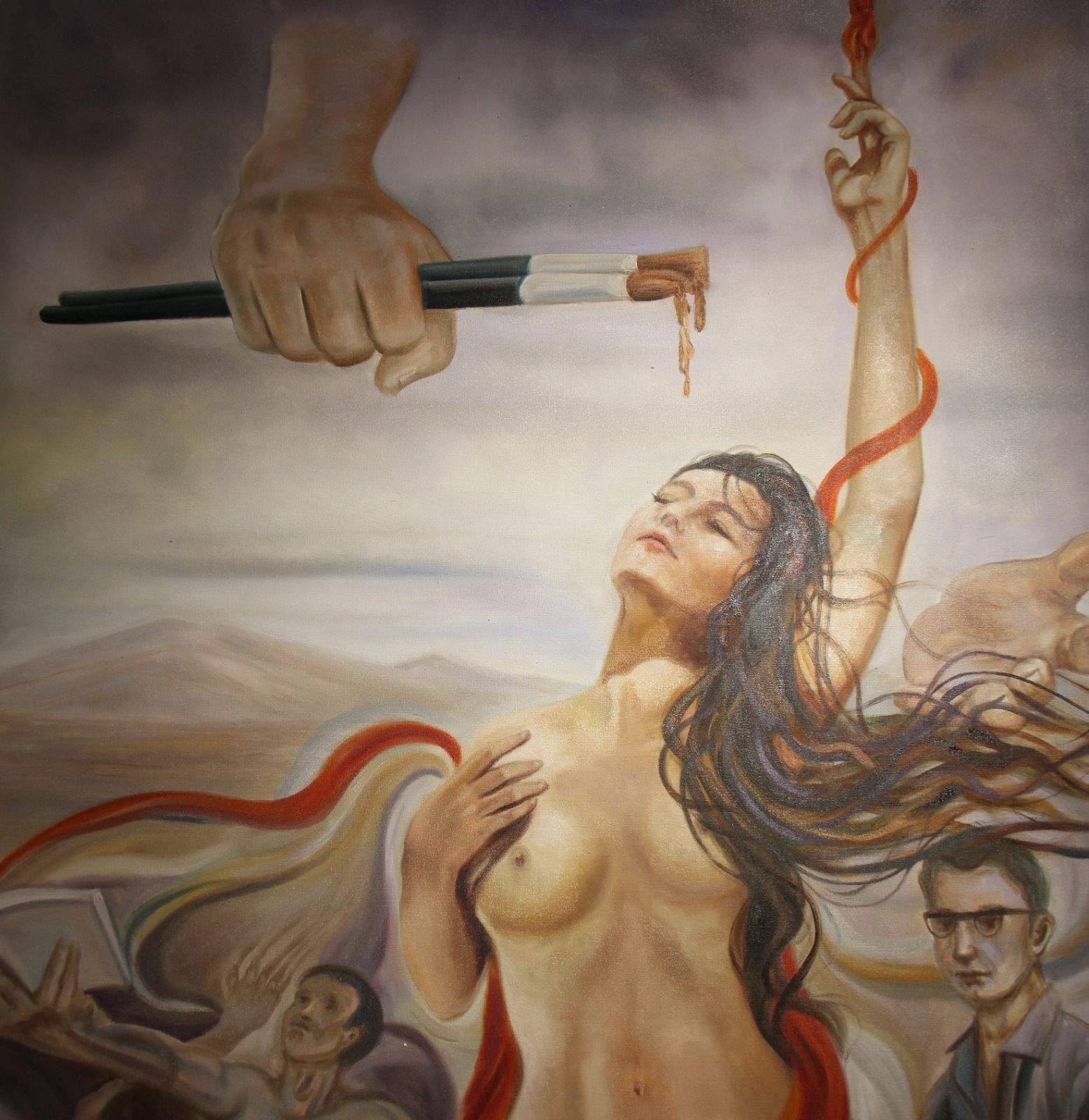 Detalle mural.100 años de muralismo mexicano. Galería IKE´RI   Claudia Ángeles  5. Foto Carlos Neofato