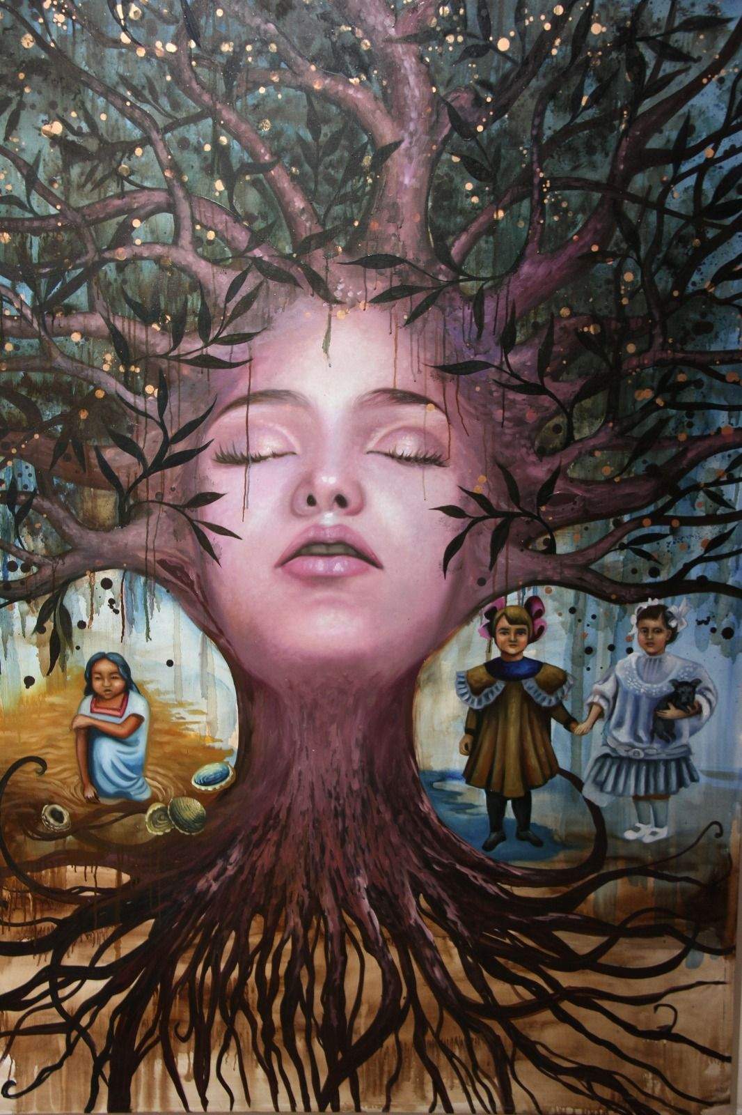 Detalle mural.100 años de muralismo mexicano. Galería IKE´RI   Claudia Ángeles  5. Foto Carlos Neofato