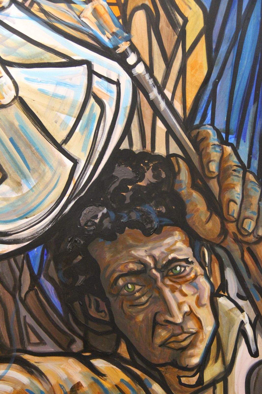 Detalle mural.100 años de muralismo mexicano. Galería IKE´RI   Claudia Ángeles  5. Foto Carlos Neofato