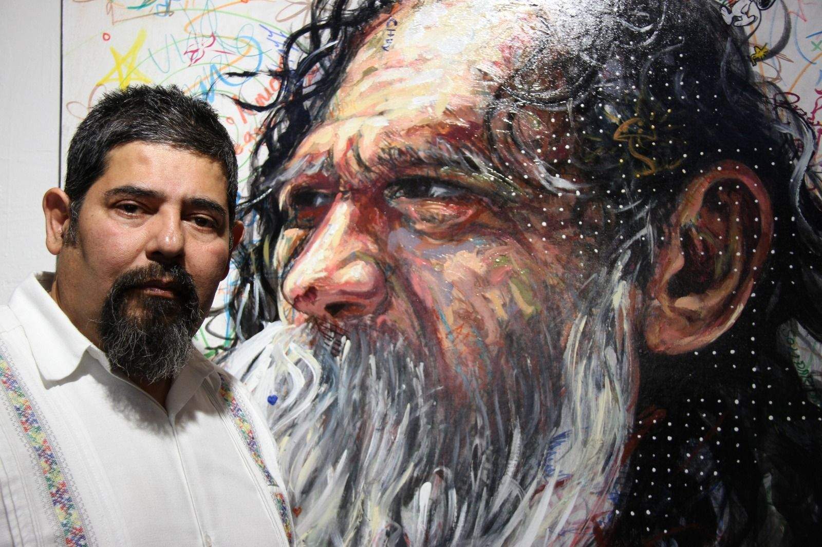 José Luis Malo, muralista mexicano. Foto Carlos Neofato