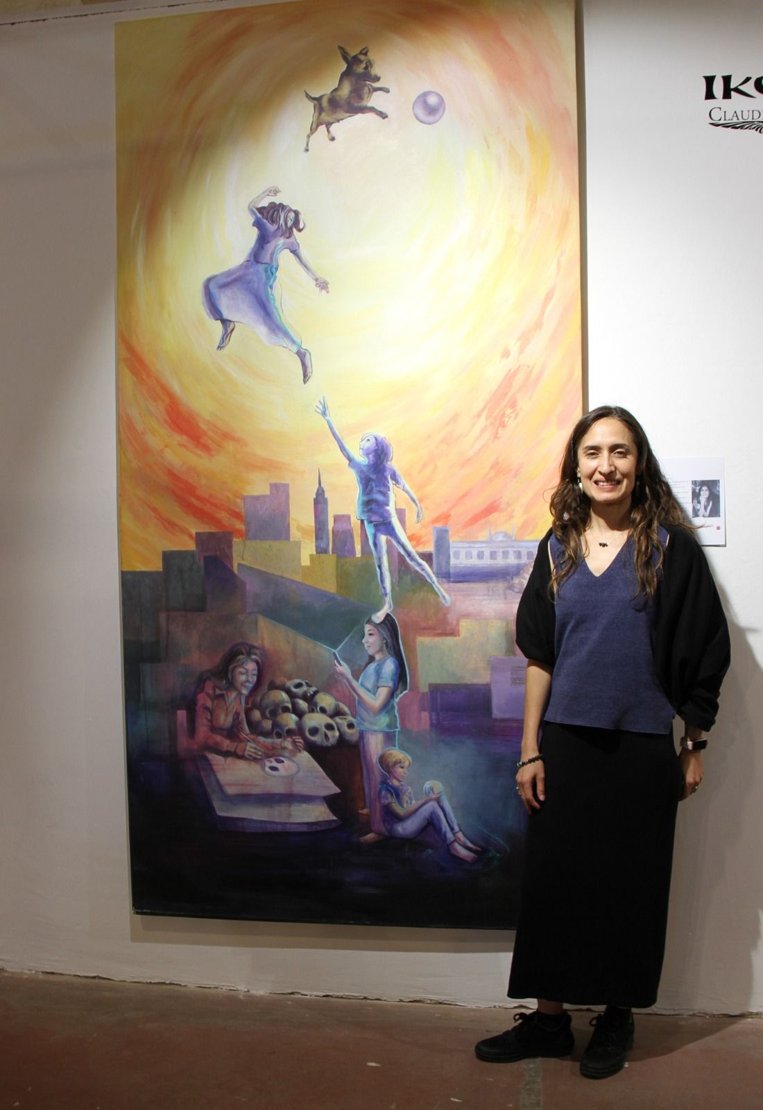 Laura Garza. 100 años de muralismo mexicano. Galería IKE´RI   Claudia Ángeles. Foto Carlos Neofato