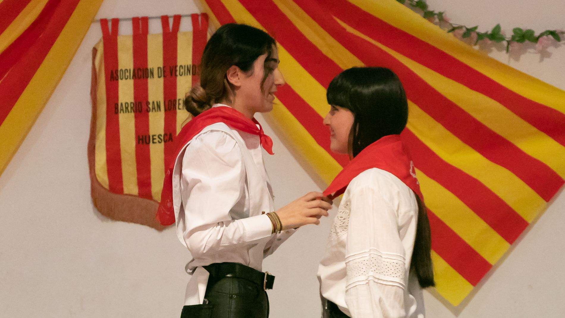 Fiestas del barrio de San Lorenzo 2023. Presentación de las mairalesas y los mayorales. Foto Estela Alcay