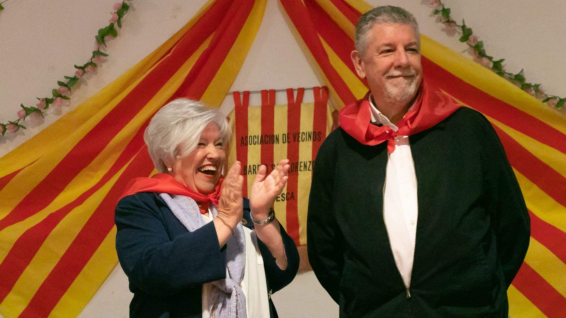 Fiestas del barrio de San Lorenzo 2023. Presentación de las mairalesas y los mayorales. Foto Estela Alcay