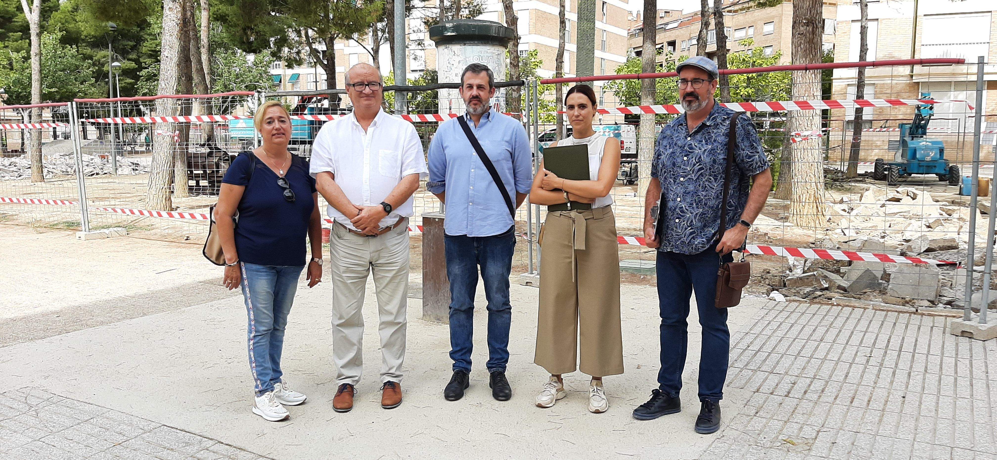 Responsables municipales, en la visita al Parque de San Martín