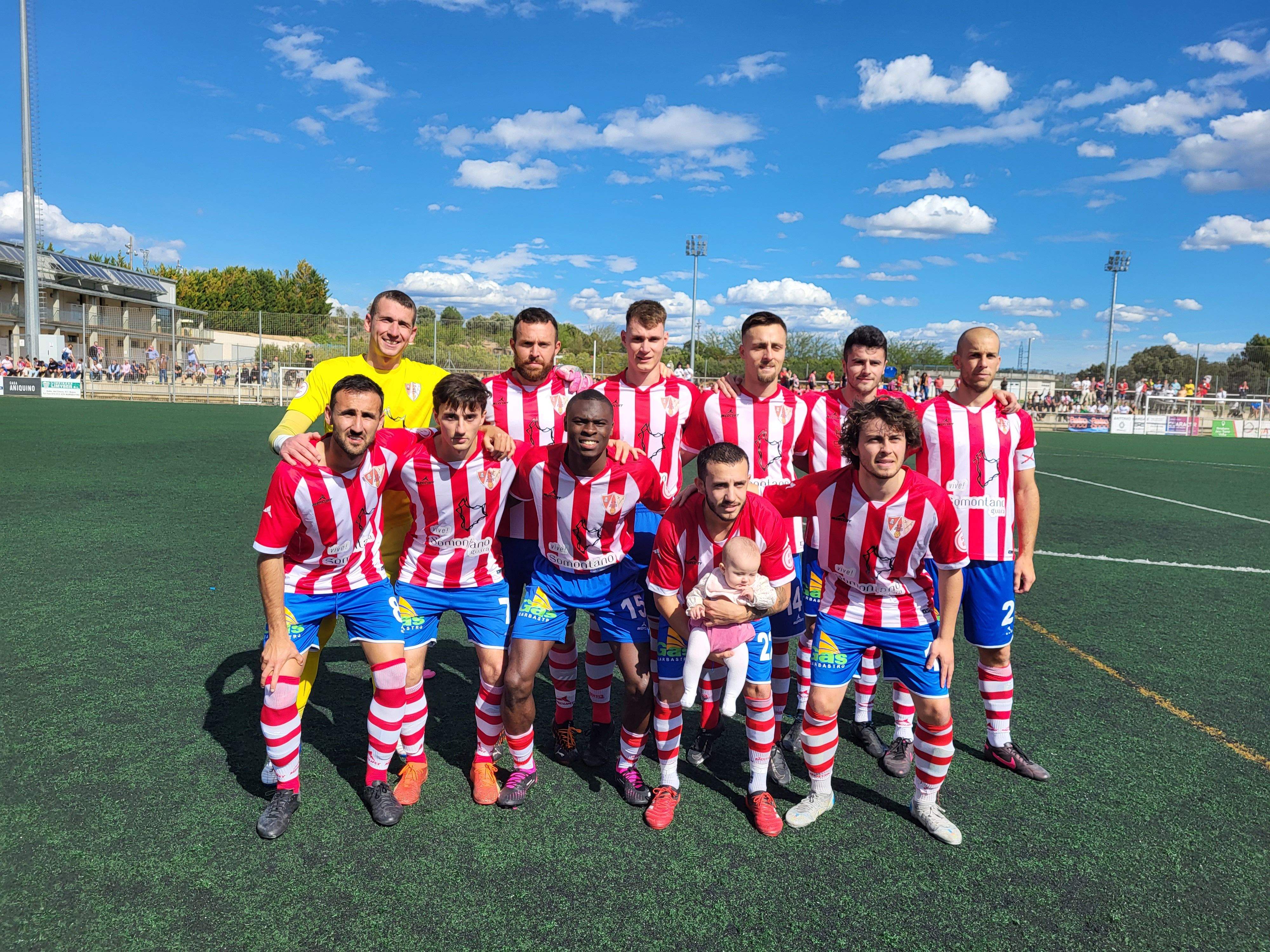 Once del Barbastro en un partido de esta temporada. Foto: A.M