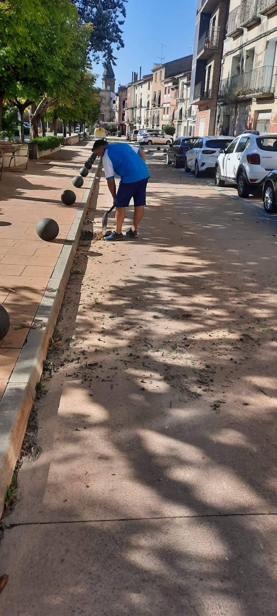 Limpieza en Ayerbe esta mañana tras la tormenta Limpieza en Ayerbe esta mañana tras la tormenta