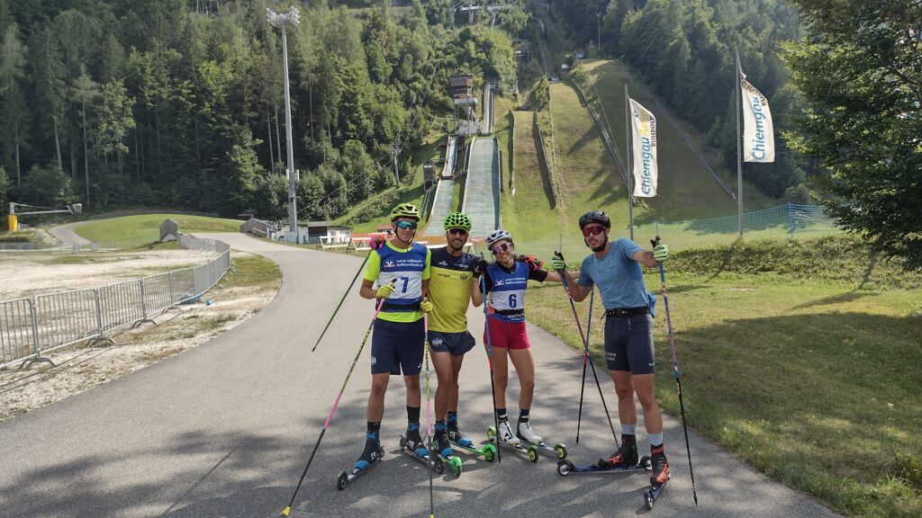 Los cuatro altoaragoneses que estarán en el Campeonato del Mundo de Biathlon. Foto: Fadi