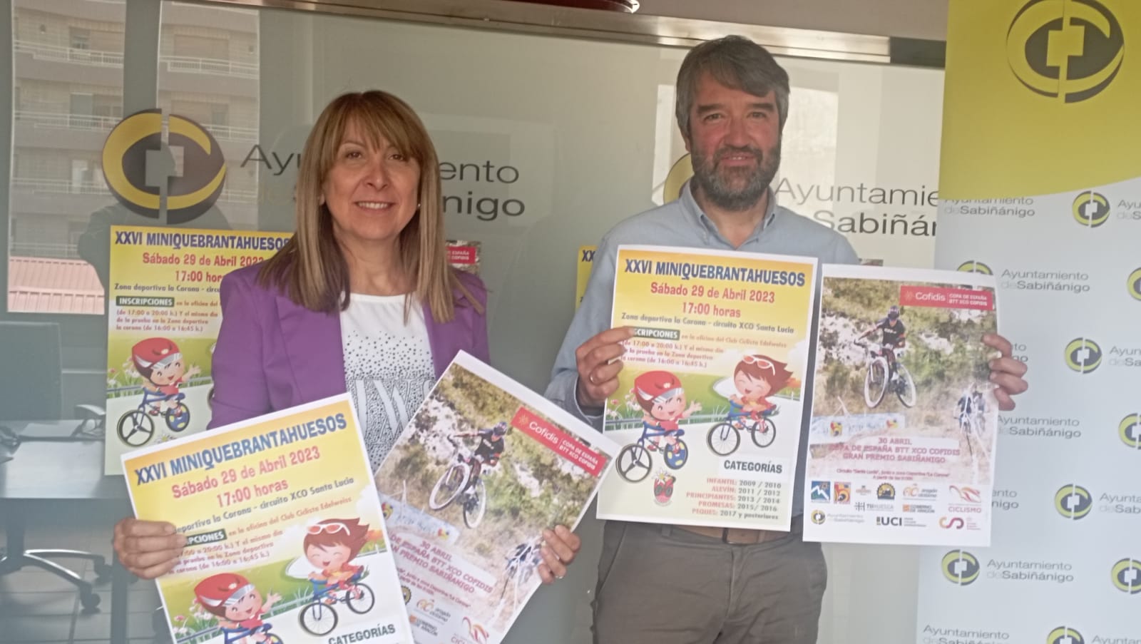 Berta Fernández y Enrique Ascaso en la presentación de las pruebas del fin de semana.