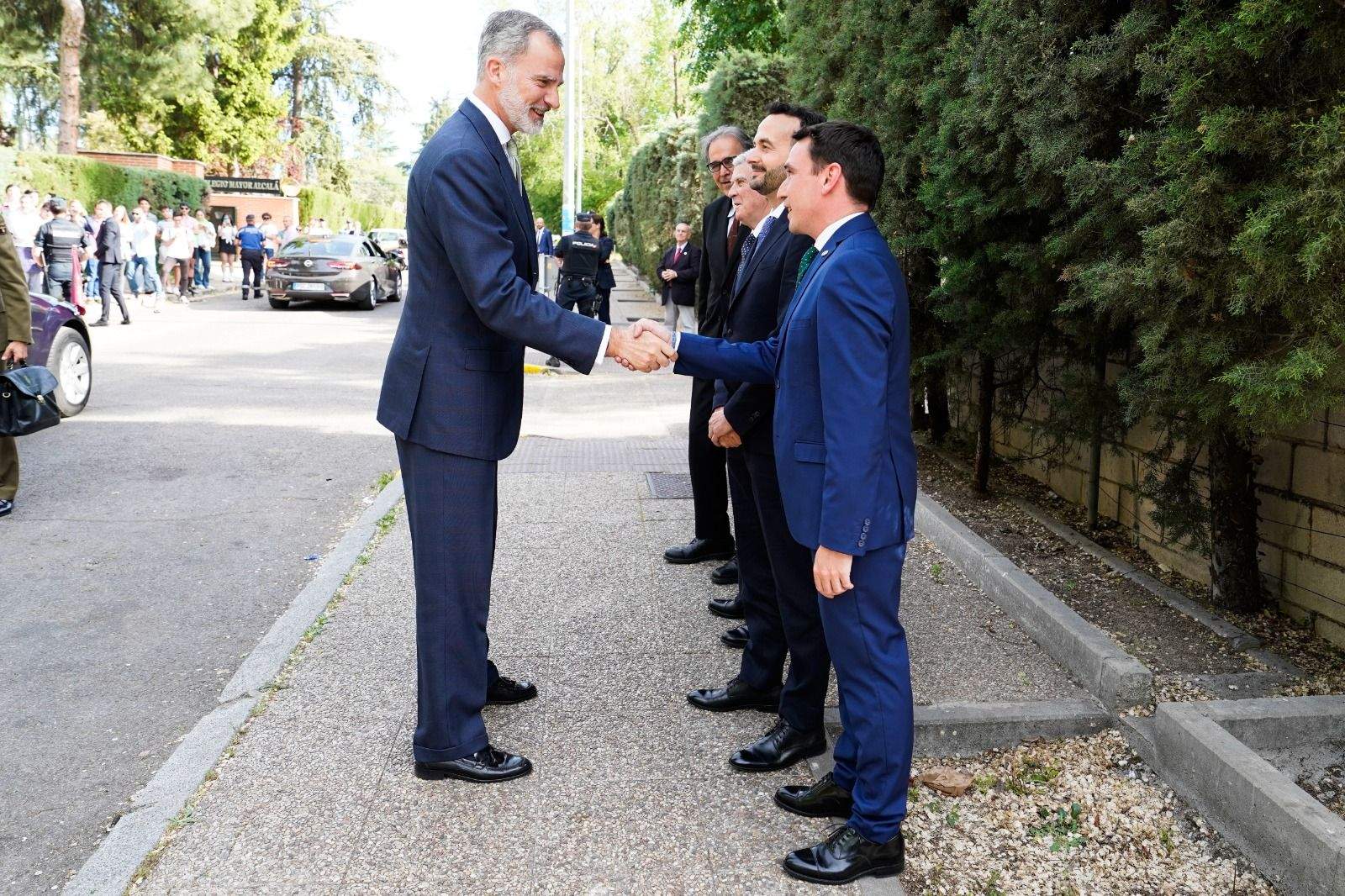 David Lafuente Durán saluda al rey Felipe VI.