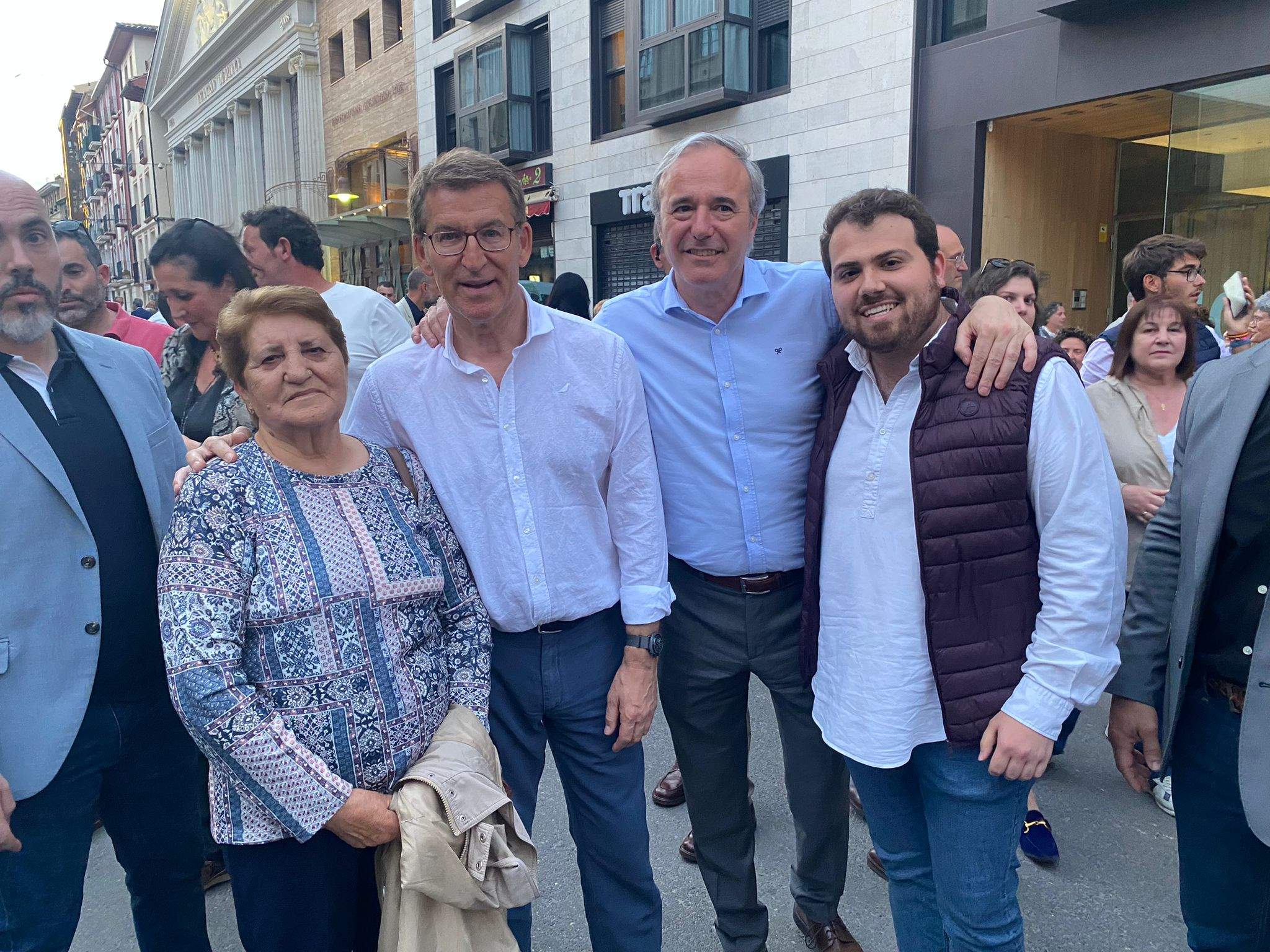 Acto electoral del PP en Huesca, con la presencia de Alberto Núñez Feijóo. Foto: Mercedes Manterola