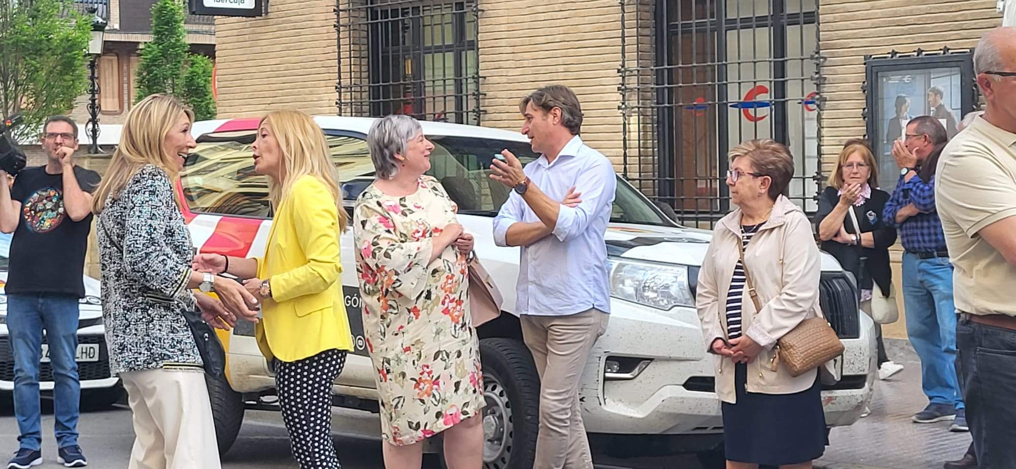 Acto electoral del PP en Huesca, con la presencia de Alberto Núñez Feijóo. Foto: Mercedes Manterola