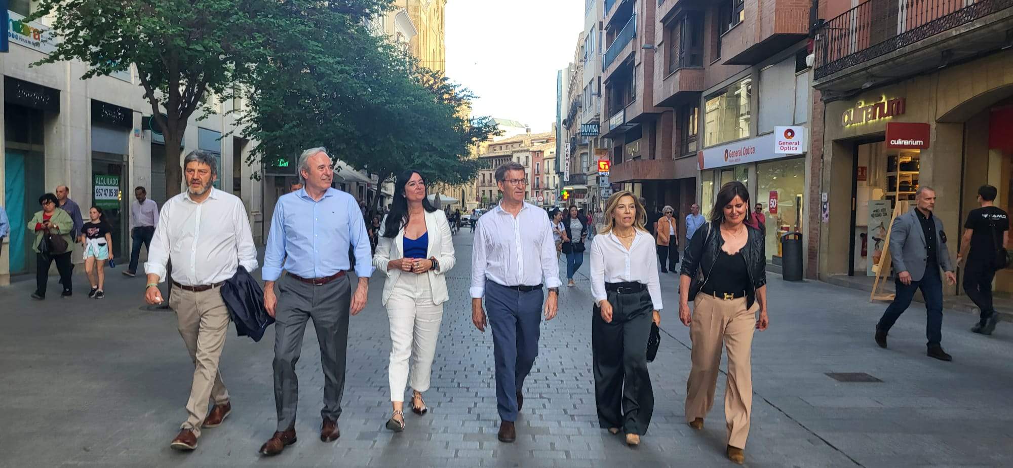 Acto electoral del PP en Huesca, con la presencia de Alberto Núñez Feijóo. Foto: Mercedes Manterola
