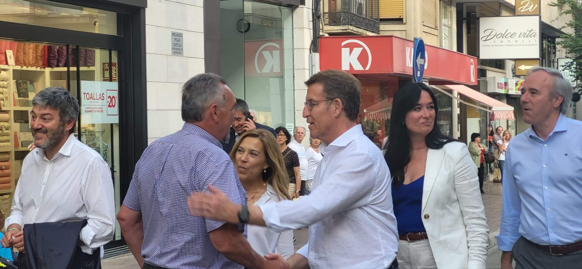 Acto electoral del PP en Huesca, con la presencia de Alberto Núñez Feijóo. Foto: Mercedes Manterola