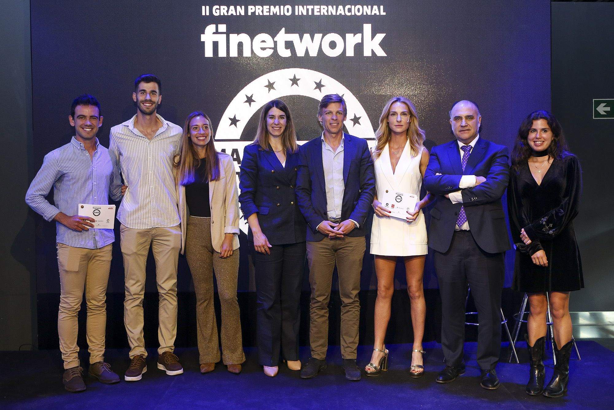 Eva Rico, primera a la derecha, en la presentación de la prueba.