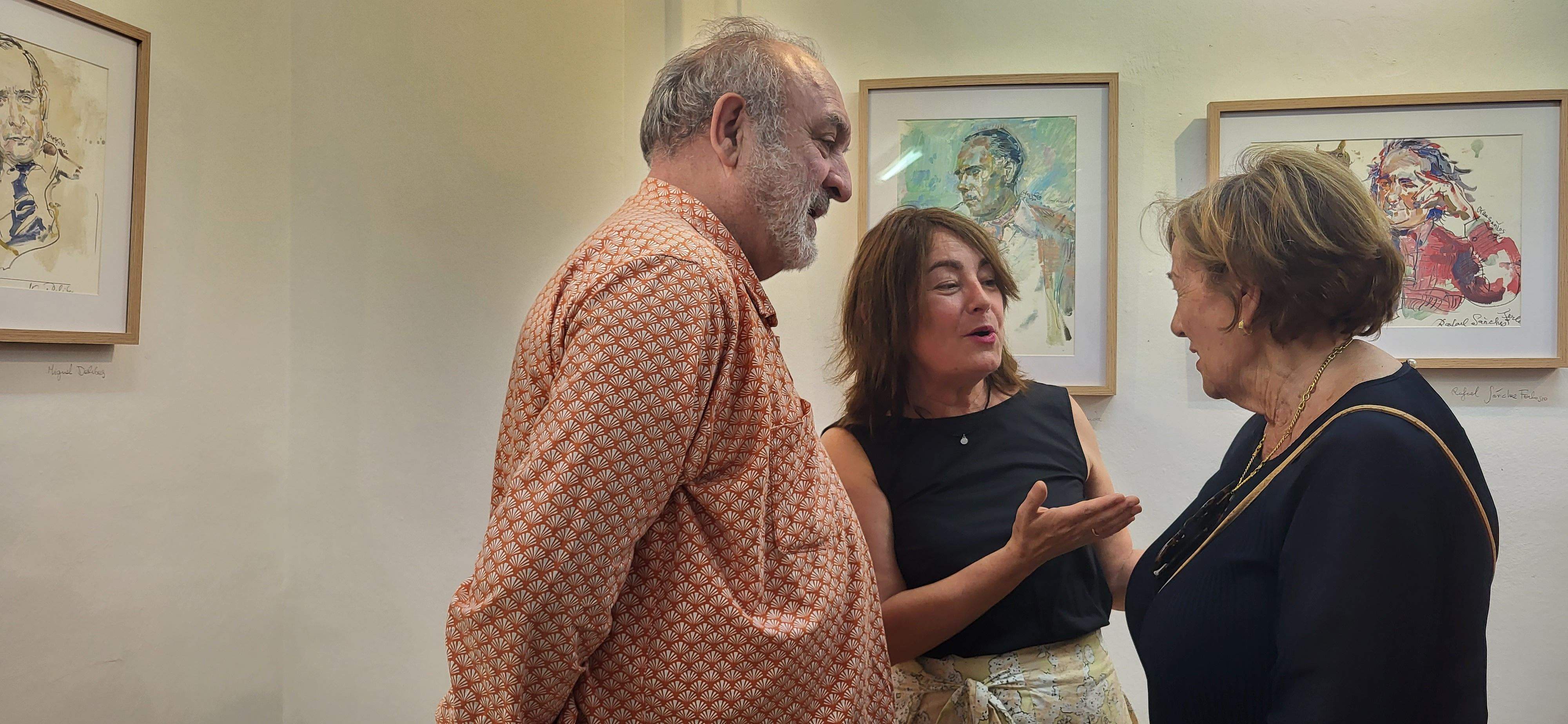 Inauguración de la exposición de Grau Santos en la librería Anónima de Huesca. Foto Myriam Martínez