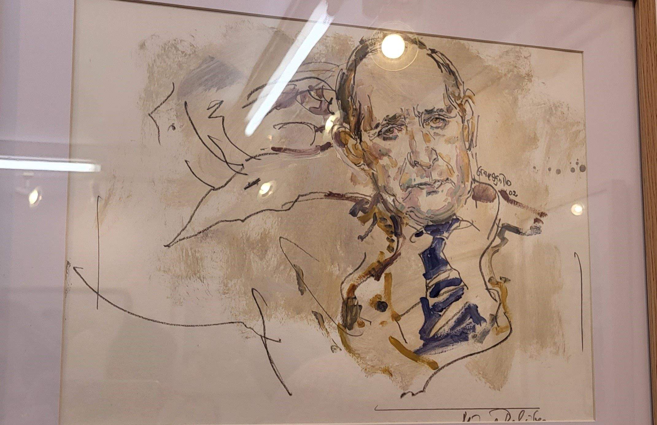 Inauguración de la exposición de Grau Santos en la librería Anónima de Huesca. Foto Myriam Martínez