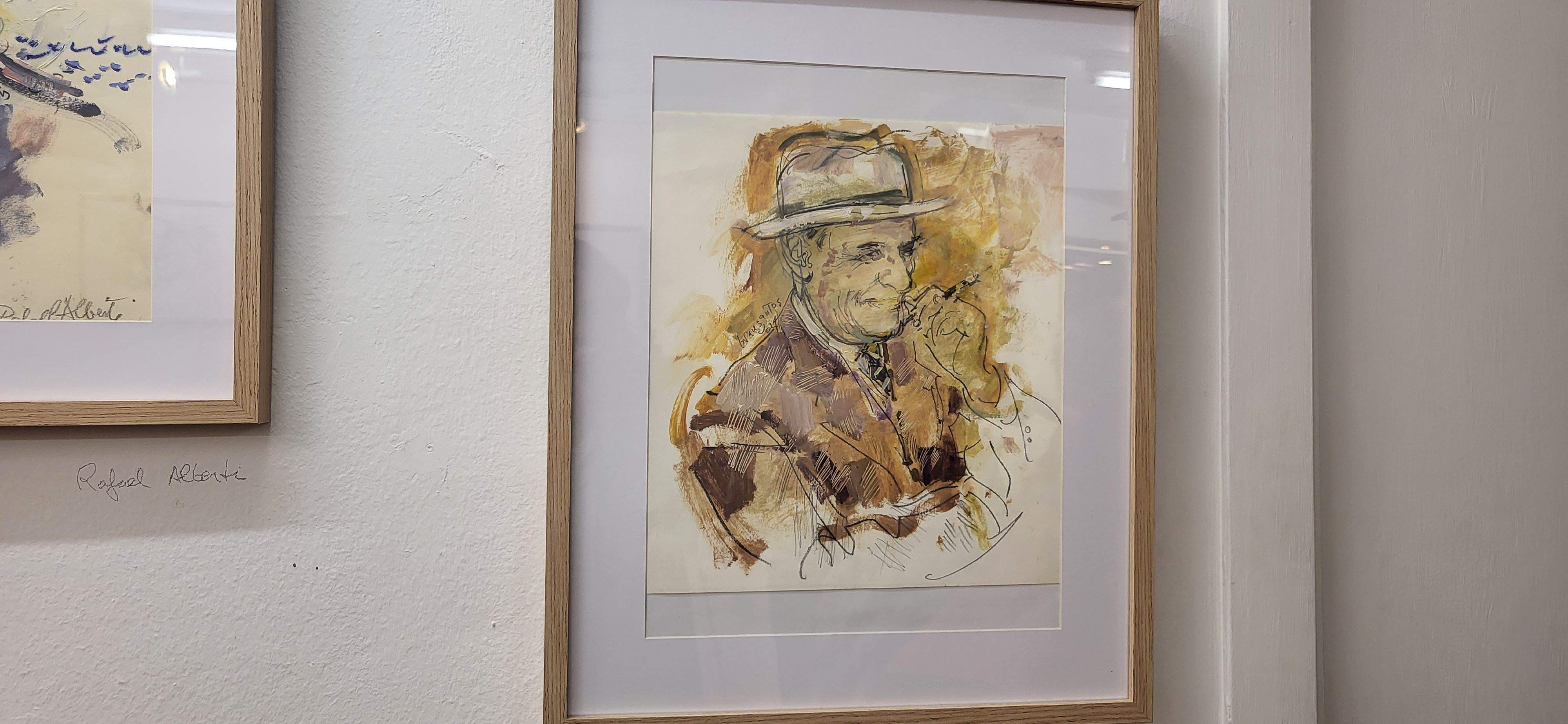 Inauguración de la exposición de Grau Santos en la librería Anónima de Huesca. Foto Myriam Martínez