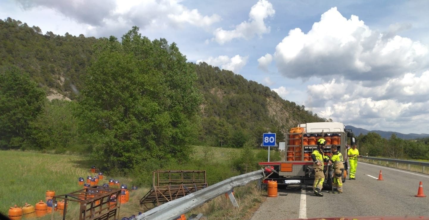 El camión de butano accidentado