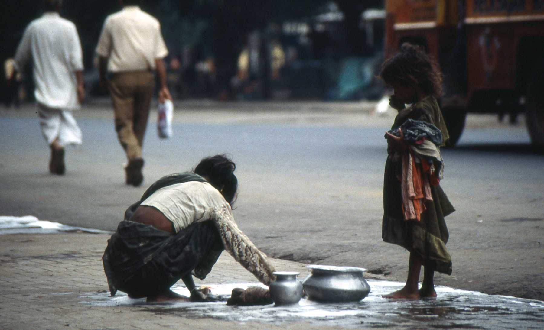 Personas sin techo viviendo en la calle