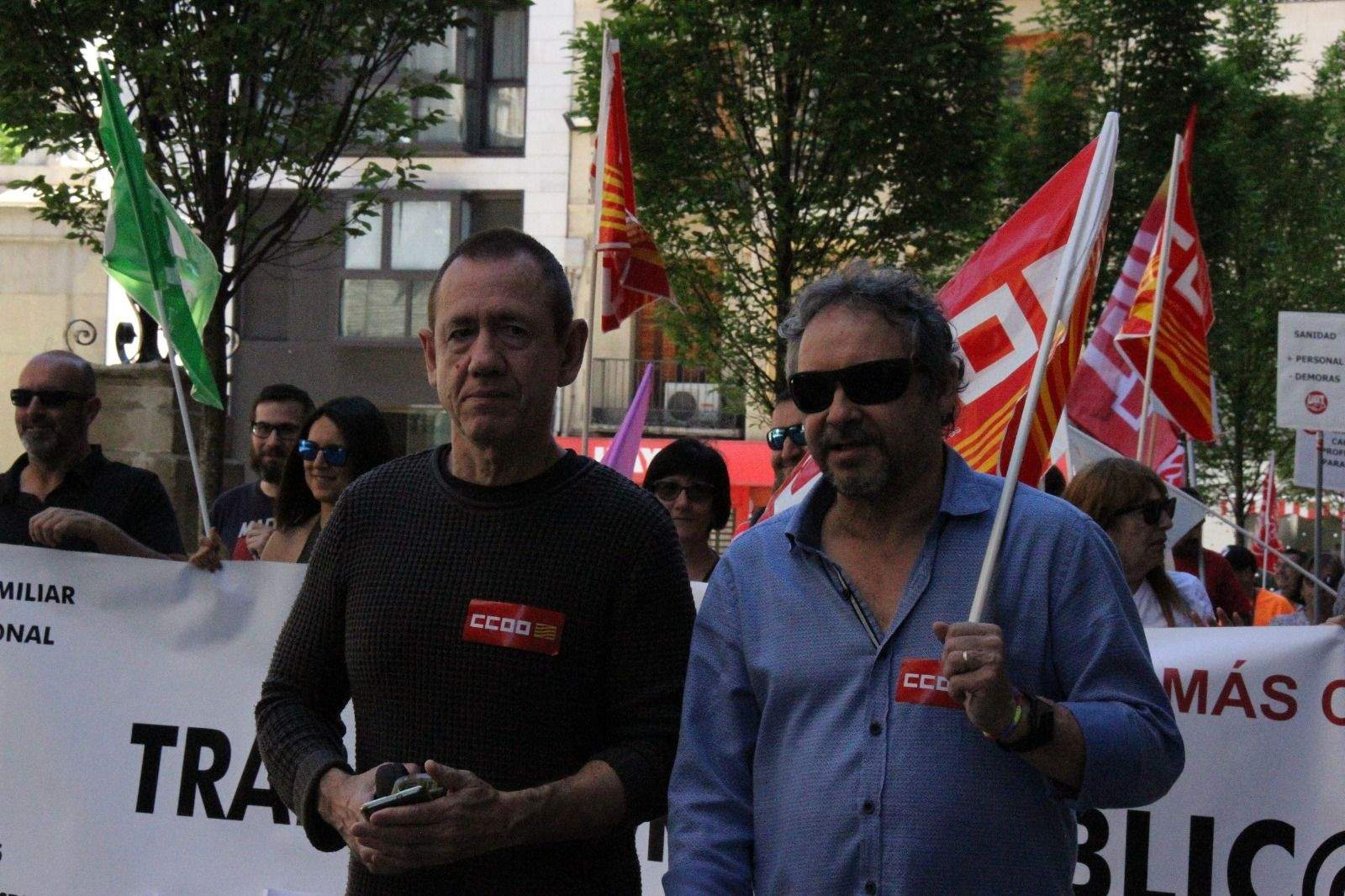 Manifestación del Primero de Mayo de UGT y CCOO en Huesca. Foto Carlos Neofato