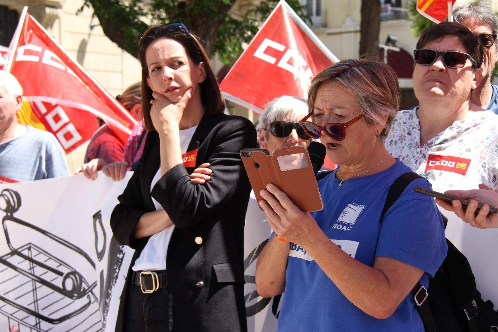 Manifestación del Primero de Mayo de UGT y CCOO en Huesca. Foto Carlos Neofato