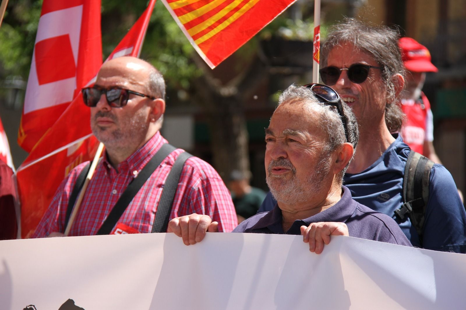 Manifestación del Primero de Mayo de UGT y CCOO en Huesca. Foto Carlos Neofato