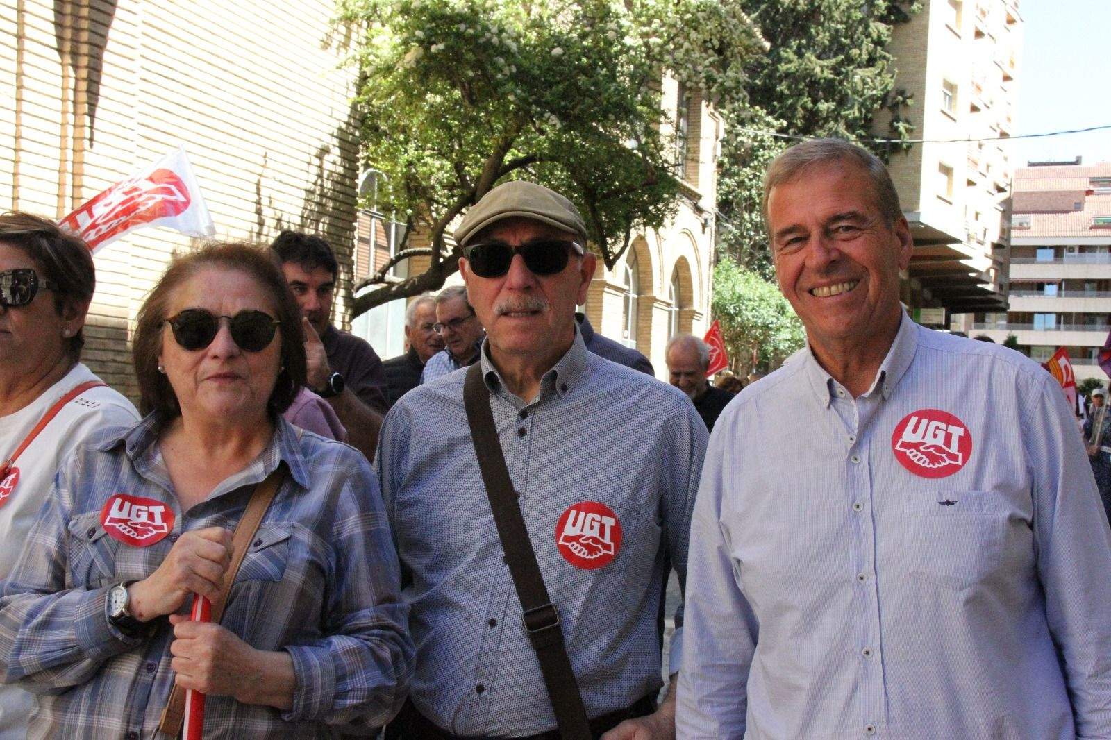 Manifestación del Primero de Mayo de UGT y CCOO en Huesca. Foto Carlos Neofato